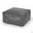 Bambo Faux Leather Rectangle Pouf, Gray-1533752830