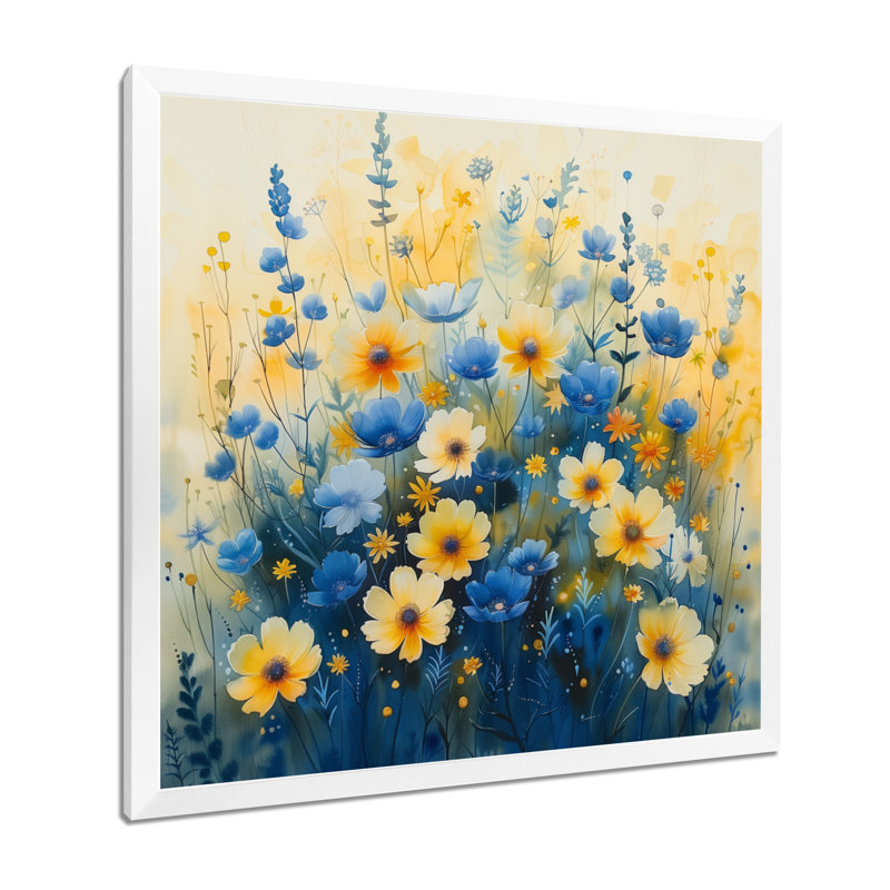  «Yellow Blue Garden Of Dreams Daisy S I - Daisy, reproduction d'art murale, H 30 po x l 30 po x P 1 po