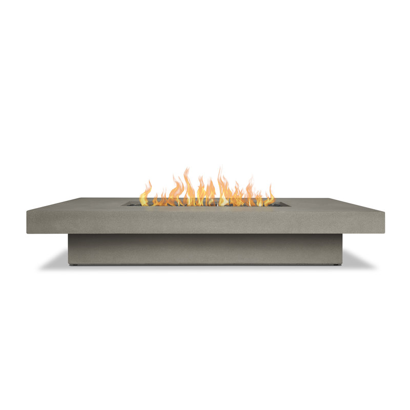 Geneva Concrete Propane Fire Pit Table, Flint