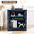 Farmhouse 25.59'' Tall Embossed Side Table Cabinet-880892426