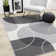 Fresno Grey Cream Modern Geometric Arches Area Rug