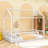Metal House Shaped Bed With Fence-68487680-68487687