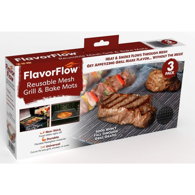 Plastic Non-Stick Dishwasher Safe Grill Grid Mat