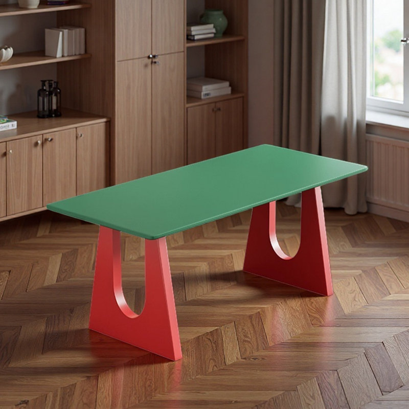 Bureau d'écriture rectangulaire unique et de couleur vive, H 29,52 po x l 70,86 po x P 31,49 po