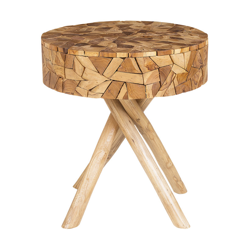 Fugate Solid Wood Pedestal End Table
