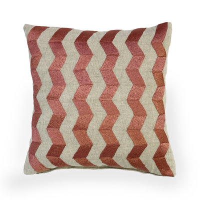  Coussin en lin à chevrons