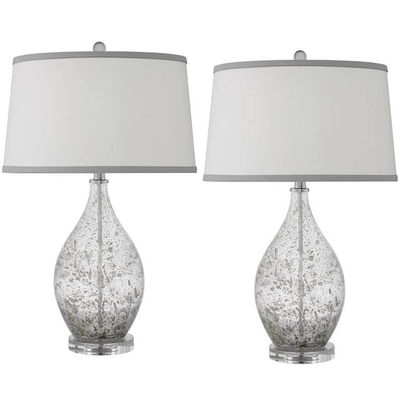 Barletta 28" Gray Speckled Glass Table Lamp