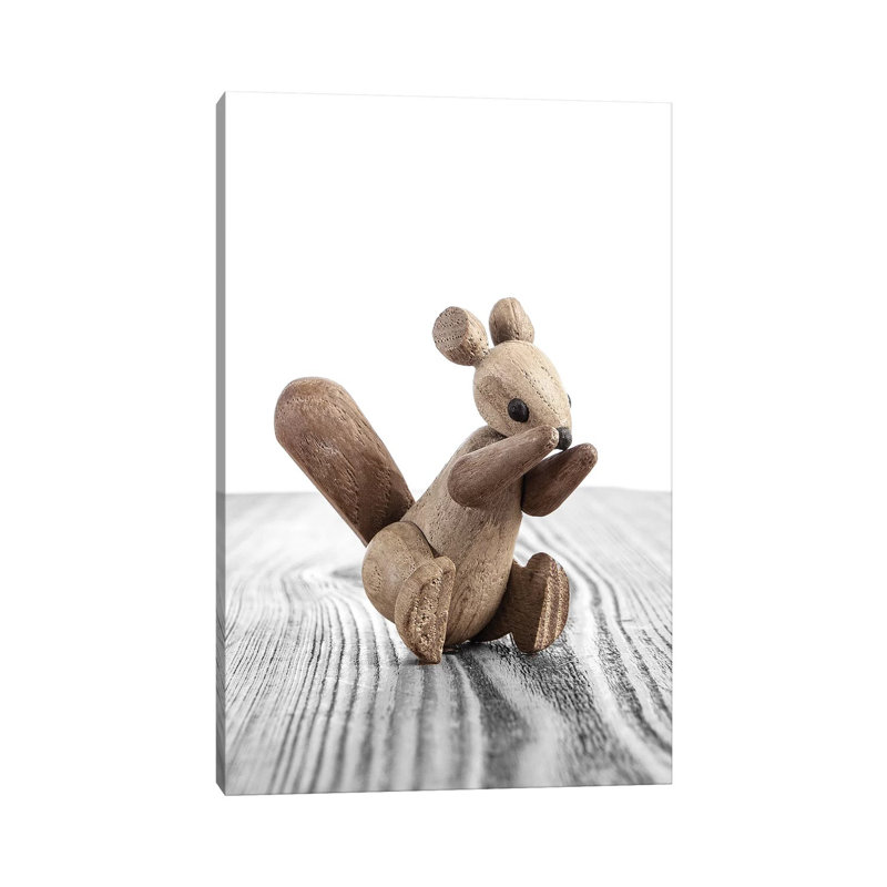 Squirrel Zooline - Print on Canvas, Wrapped Canvas, 20.32 cm H x 30.48 cm W