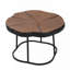 Dessus moderne 27 po avec base en bois naturel et métal noir
