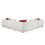 Canapé modulaire en chenille beige 5 pièces Franz