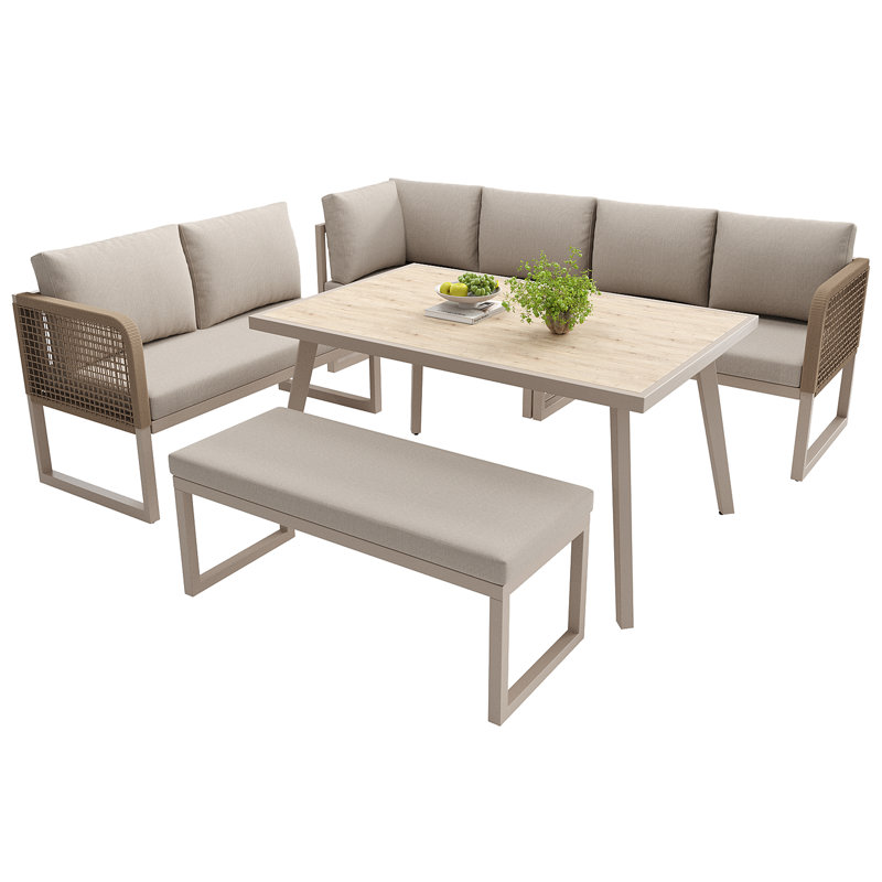8 - Person Garden Lounge Set, Beige