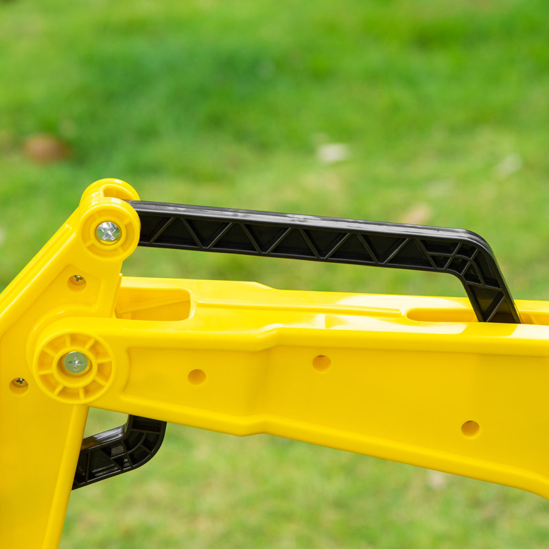 HOMCOM Kids Ride on Digger Pedal Go Kart Pretend Play Horn 3-6 Years Yellow