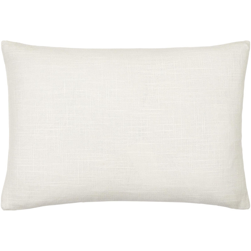 Coussin rectangulaire 100% coton Laurette, Ivoire, Housse de coussin seulement - sans coussin