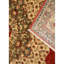 Tapis carré rouille et beige de haute qualité noué à la main