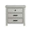 Table de chevet 1Pc avec finition gris clair et 3 tiroirs de rangement