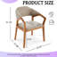 Ensemble de 2 chaises de salle à manger rembourrées en chenille avec structure robuste-110193348