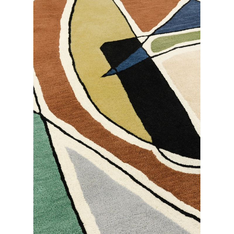 Caprice Handmade Wool Abstract Area Rug, Rectangle 5'7" x 7'10"