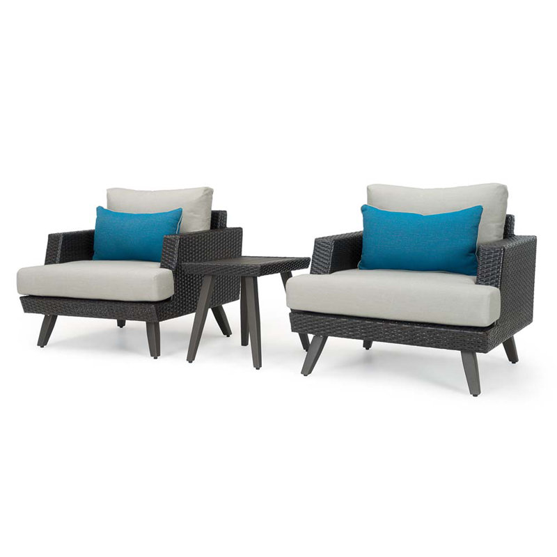 3 Piece Seating Group, Spectrum Dove Sunbrella® Plainweave