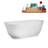 67" Streamline Soaking Freestanding Tub and Tray With Drain-101310203