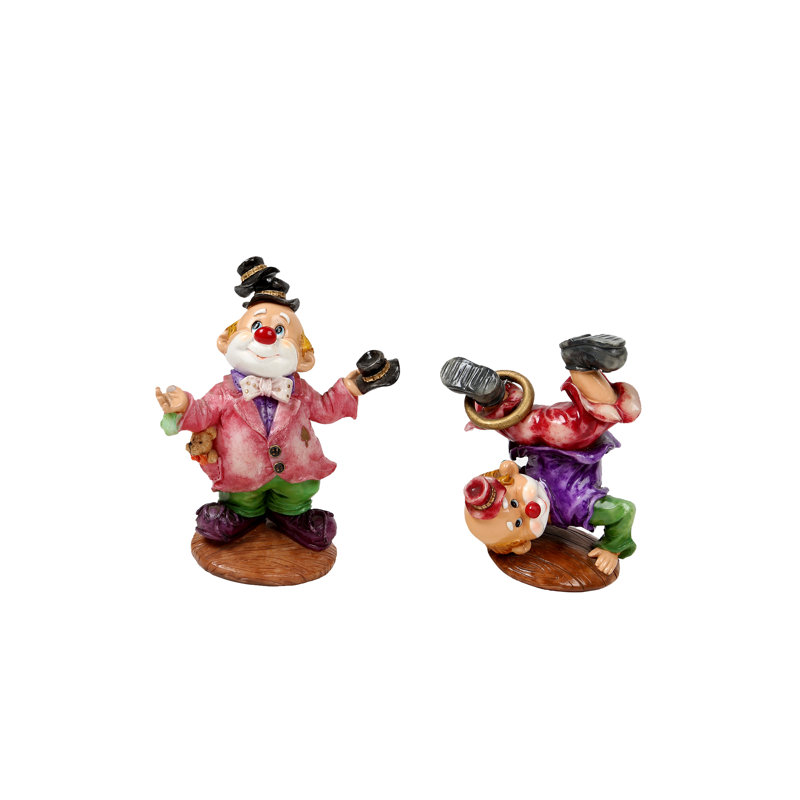 Ensemble de 16 figurines de clown en porcelaine 16 pièces