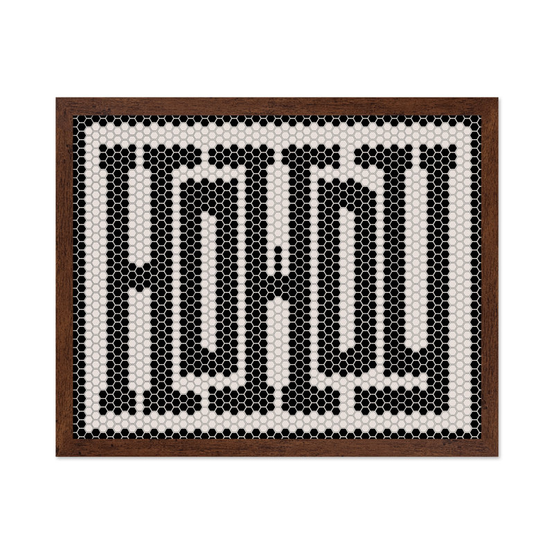 Howdy No3, Poster, 16"H x 20"W, Brown Framed