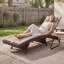 Chaise longue d'extérieur toutes saisons en osier-1635140732
