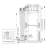 Silver Aluminum Single Door Barn Door Hardware Kit Standard Single