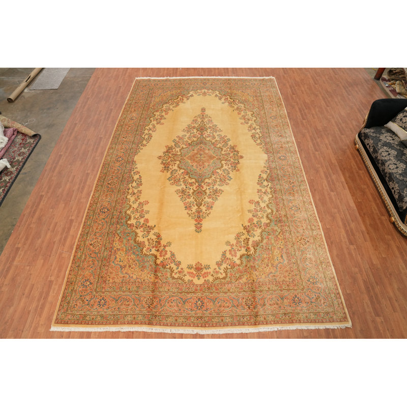 Tapis oriental traditionnel à motif végétal 12x19