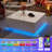 High Gloss Coffee Table with 2 Storage Drawers, 43" Square Coffee Tables with LED Lights, APP & Remote Control, Modern Living Room Center Table, White-735189974