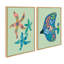 «Modern Colorful Starfish and Modern Colorful Tropical Fish» par Rachel Lee, ensemble de 3 toiles encadrées-541080876