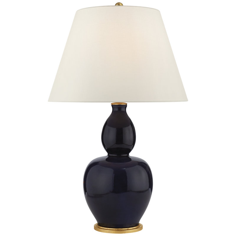 Chapman & Myers Yue Double Gourd Table Lamp, Denim Porcelain
