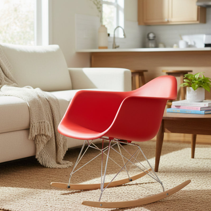 Chaise berçante pour enfants, Rouge