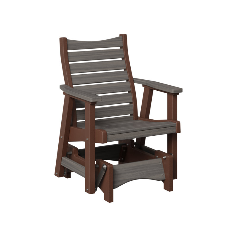 Fauteuil oscillant simple Berlin Gardens Bristol, Coastal Gray Top/Chocolate Brown Base
