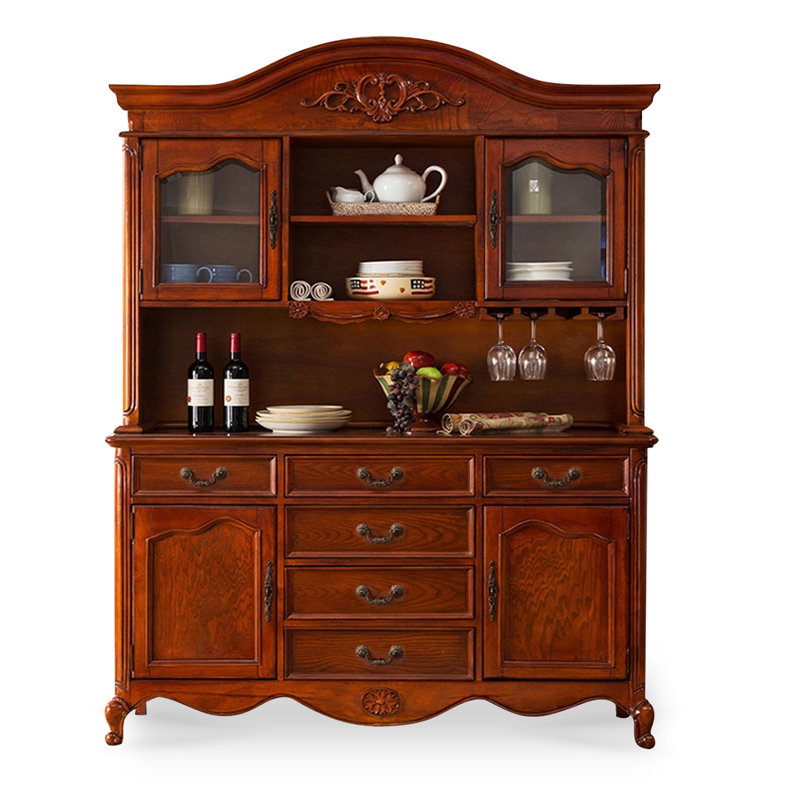 Buffet en bois de noyer massif, H 82,28 po x L 51,97 po x l 18,5 po
