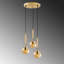 Arona 3 - Light Black/Gold Cluster Pendant