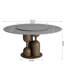 Table de salle à manger ronde moderne de 53 po / 59 po Amberly-142055136-139961238