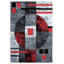 Tapis rouge à motif abstrait Zabala-1298507101