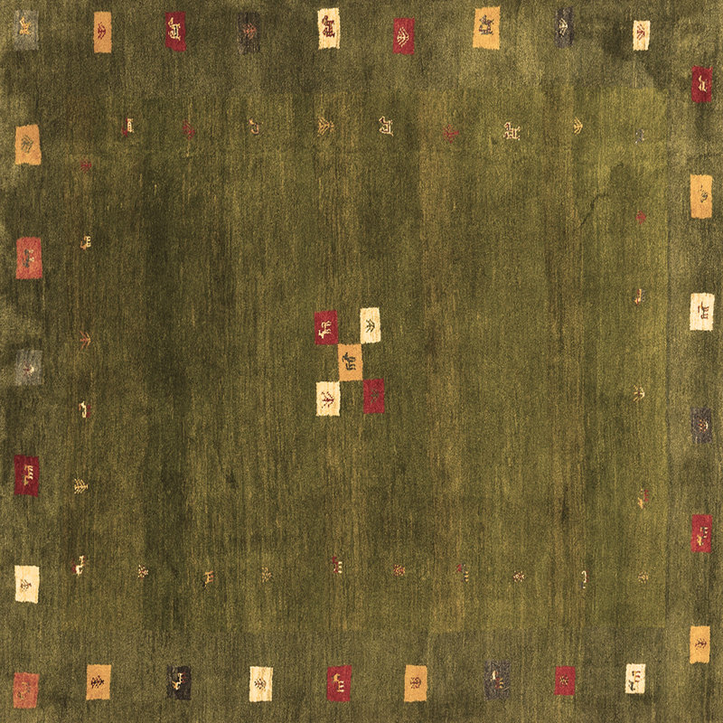Washable Geometric Indoor Rug, Square 8'