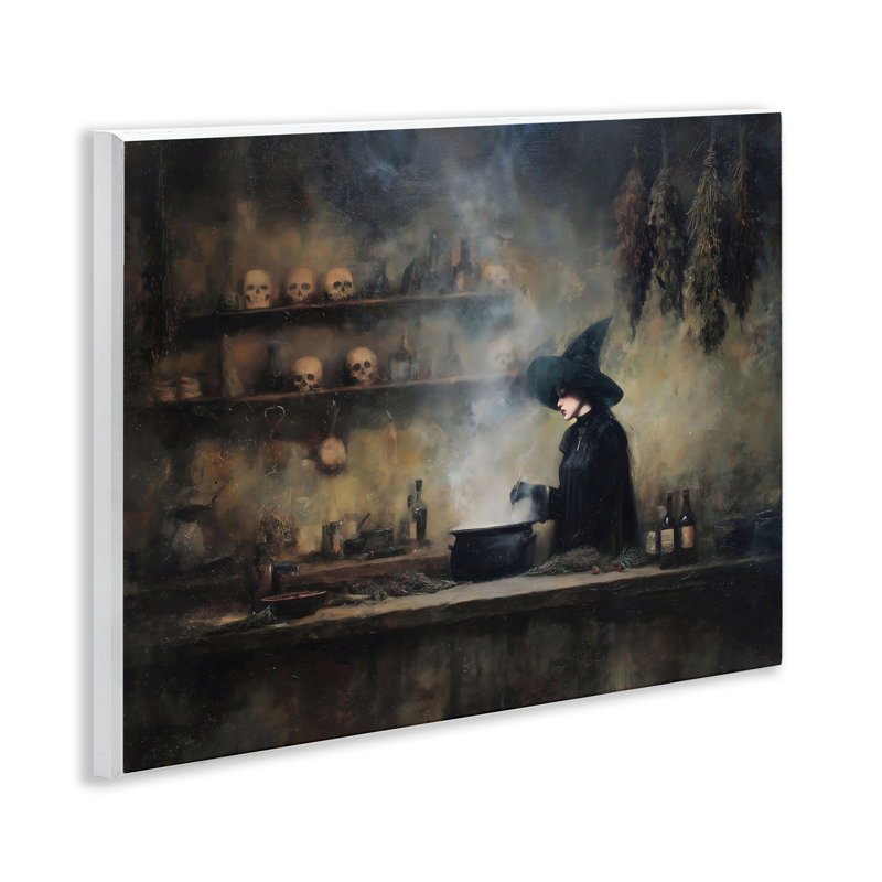 Plaque murale Witch's Cauldron Brew, design par Arlington Prints