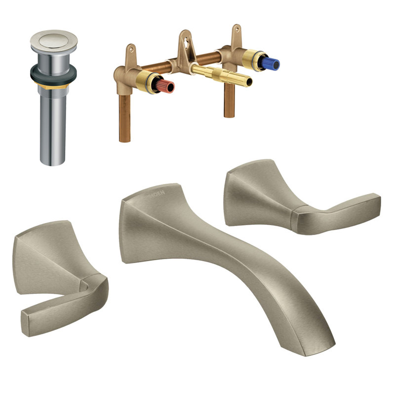 Voss 2-Handle Wall Mounted Bathroom Faucet