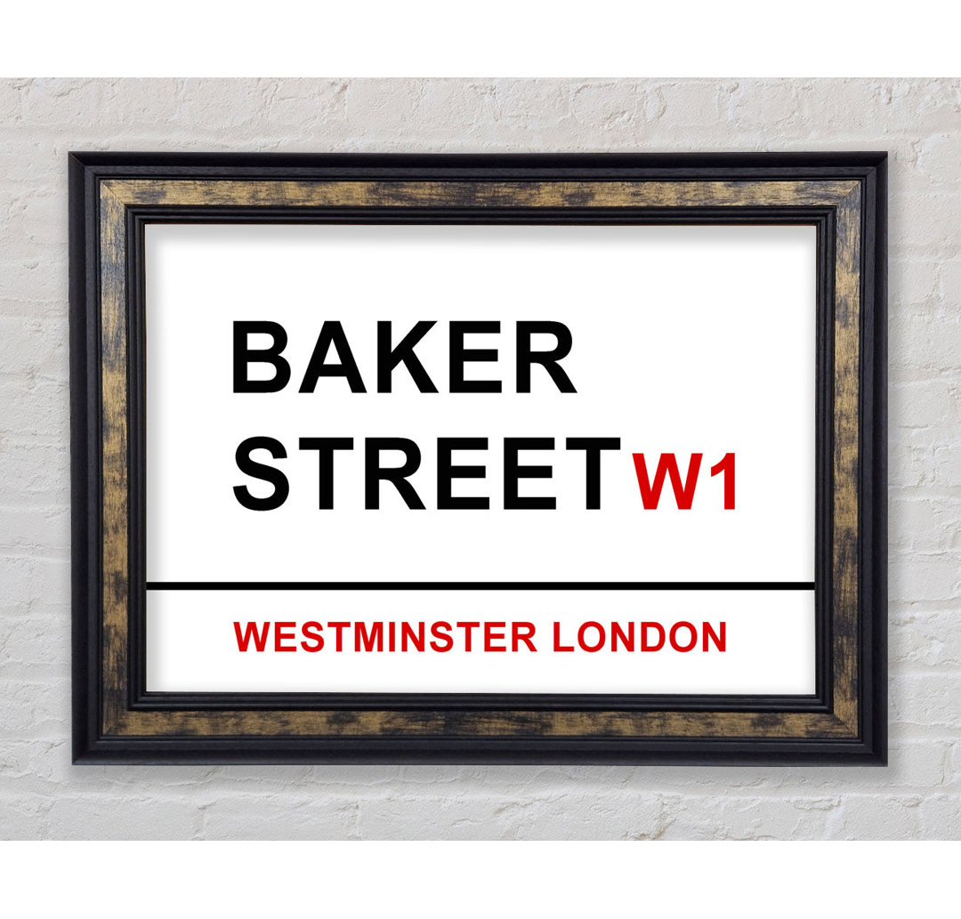 Baker Street Signs - Einzelne Bilderrahmen Typografie