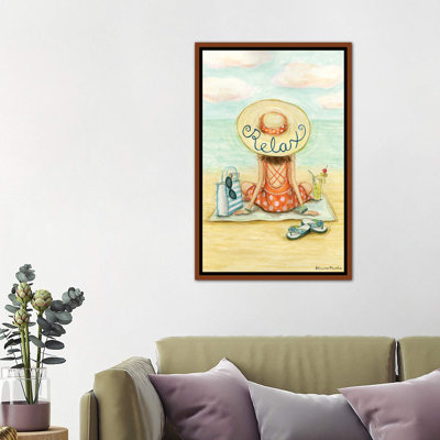 «Relaxing on Beach Relax Hat» par Bella Pilar, impression