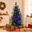 Sapin de Noël artificiel vert de 1,37 m avec 9 fonctions d'éclairage colorées