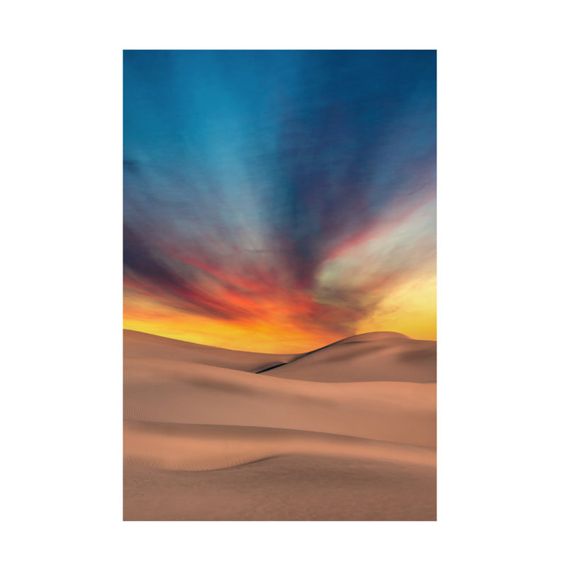 Art mural sur toile tendue - Jon Evan «Desert Sunset», décoration murale pour le salon, la chambre à coucher ou le bureau - 30 x 47