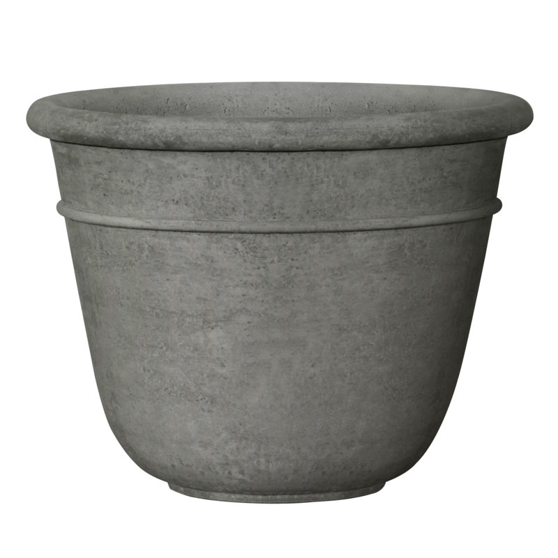 Pot à fleurs en pierre Carema, H 23,5 po x 30 po x P 30 po, Pierre alpine