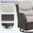 Koba 2-Person Wicker Swivel Rocker Patio Set with Ottomans and Cushions-1399622130-1399622135