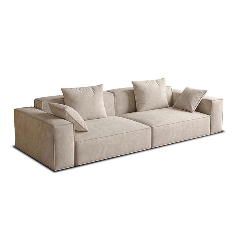 Coussin modulaire 100% polyester, H 28,35 po x l 102,36 po x P 39,37 po, 3, Beige
