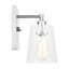 Applique murale de salle de bain Crofton avec abat-jour en verre transparent craquelé-112738084-112738081-112738087