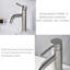 Robinet de salle de bain monocorps conforme à l'ADA - robinet cascade en acier inoxydable de 6,57 po de hauteur, nickel brossé-126253982