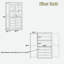 Spacieux garde-manger en bois de pin de 44,7 x 20 x 75 pouces avec portes en verre et 4 tiroirs pour un rangement polyvalent-777047720